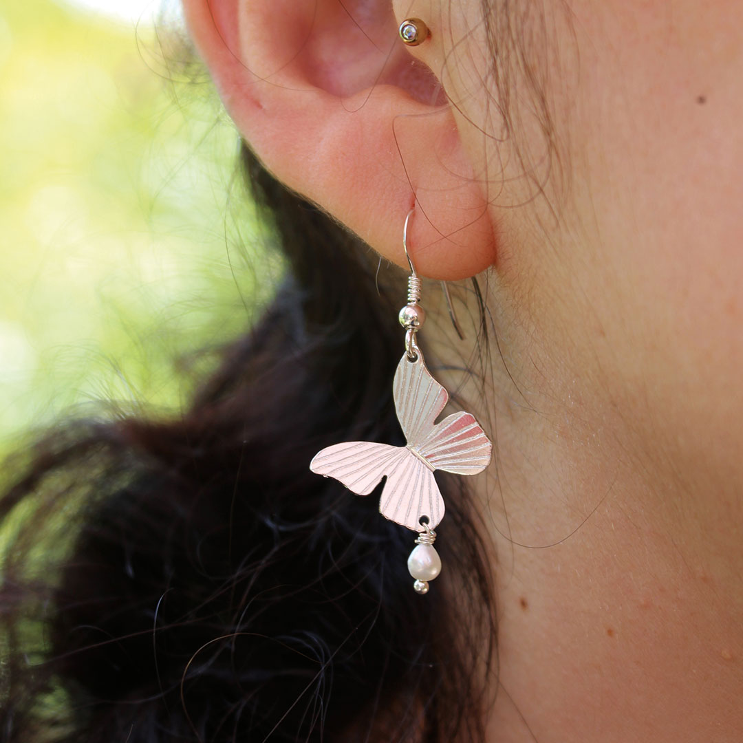 Aros Mariposa Perlada