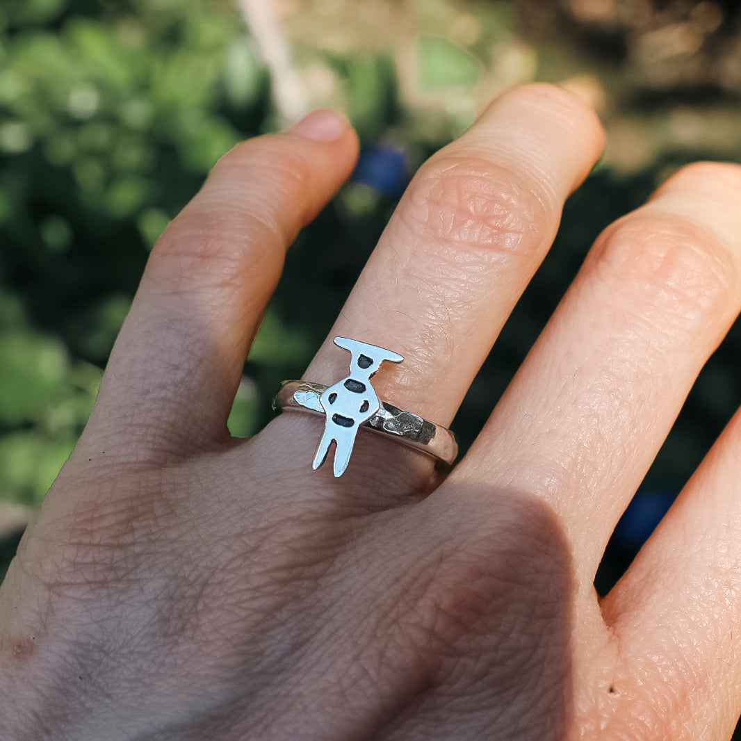 Anillo kotaix martillado